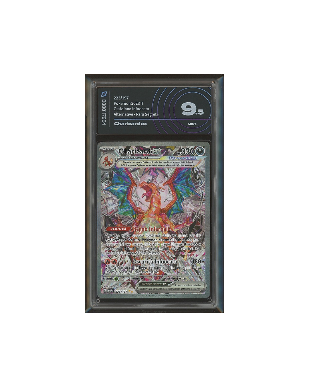 Charizard Sr Ossidiana infuocata - Ai grading 9.5 ITA